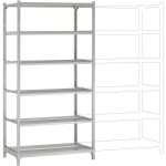 Manuflex RP1344.5021 základní modul regálu oddělení , (š x v x h) 1470 x 2500 x 800 mm, ocel, dřevěná podlaha, vodní mod