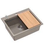 Quadron - Granitový dřez KURT 110 WORKSTATION BEIGE ZLE-09040