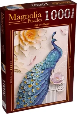 MAGNOLIA Puzzle Modrý páv