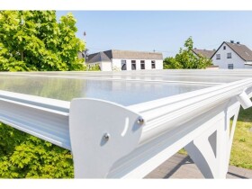 Hliníkový přístřešek (carport) – Helsinki (d. 503 × š. 305 × v. 232 cm), bílá 3,05, 5,03, Hliník