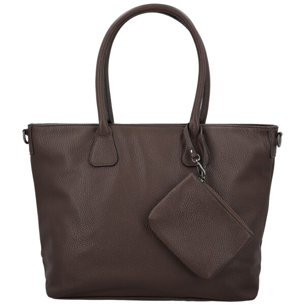 Trendy dámská koženková kabelka na rameno Ceyla, coffee