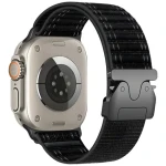 Beline Woven Nylon Diagonal Style Parachute černá / Řemínek pro Apple Watch / 42/44/45/49 mm / nylonový