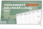 NOTIQUE Poznámkový daňový s citáty 2027 / Stolní kalendář / 25 × 14,5 cm