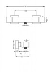 MEXEN/S - Tord sprchový sloup včetně sprchové termostatické baterie Cube, chrom 77200200-00