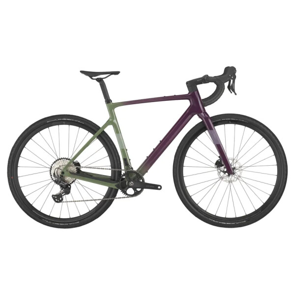 Scott Addict Gravel 40, barva olivine green/blackberry purple, 2025, rám L(19") - ZDARMA dopravné, seřízení, odborná montáž a dárkový poukaz na nákup příslušenství! (Záruka nejlepší ceny! Nakupujte u autorizovaného prodejce!)