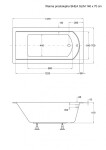 HOPA - Obdélníková vana SHEA SLIM - Nožičky k vaně - Bez nožiček, Rozměr vany - 140 × 70 cm VANSHEA140SLIM