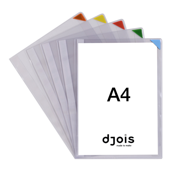 Djois samolepicí kapsa - Kang Easy Clic, A4, nepermanentní, mix barev, 5 ks