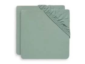 Jollein Prostěradlo napínací 120x60 cm 2 ks Ash Green (2511-507-00095)