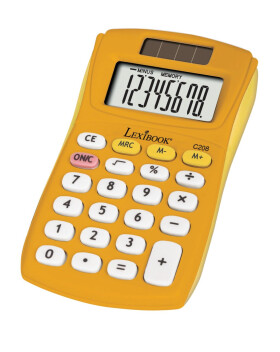 Lexibook 8místná kapesní kalkulačka s gumovým povrchem žlutá - Alltoys Lexibook