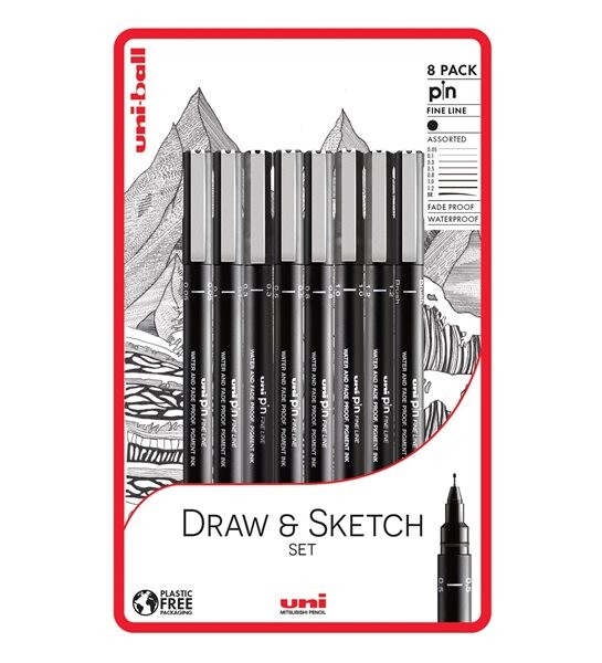 Pin Draw Sketch sada ks linerů