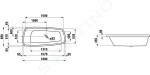 Laufen - Palomba Collection Asymetrická vestavná vana 1800x800 mm, bílá H2438000000001