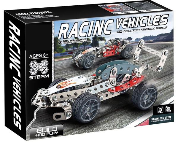 Kovová stavebnice 146 ks - Závodní auto - Sparkys