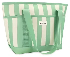 Spokey ACAPULCO zelené pruhy / Termotaška / 12 l (5905339448491)