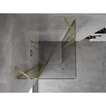 MEXEN/S - Mist Duo sprchový kout dveře křídlové 90 x 90, transparent, zlato kartáčovaná 8A4-090-090-55-00
