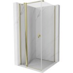 MEXEN/S - Mist T sprchový kout dveře křídlové 95 x 95, transparent, zlato 8A4T-095-095-50-00