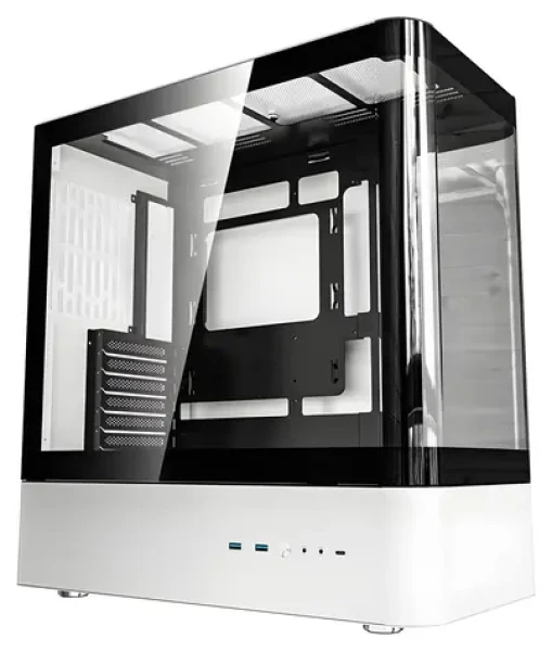 DarkFlash HM1 černá/bílá / Počítačová skříň / Midi Tower / ATX, M-ATX, ITX / Tvrzené sklo (HM1 ATX (NoF))