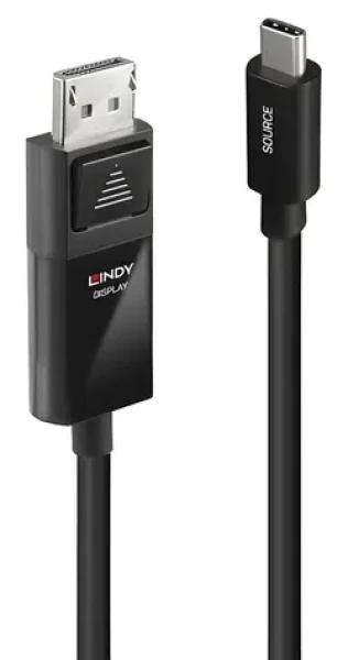 Lindy USB-C na DisplayPort 8K60 černá / Kabel / HDR / 3 m / 144 Hz (43343)
