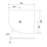 POLYSAN - FLEXIA vanička z litého mramoru čtvrtkruh, s možností úpravy rozměru, 100x80cm, R550, pravá 91251