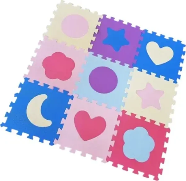 ALLTOYS Pěnové puzzle Tvary pastelové