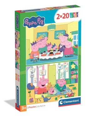 Puzzle Prasátko Peppa 2x20 dílků - Clementoni