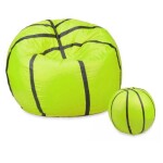 FRONTI Sedací vak - míč basketballový + taburet - zelený