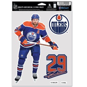 Samolepka Edmonton Oilers NHL Leon Draisaitl #29 Player Set (3 ks)% 1 ks
