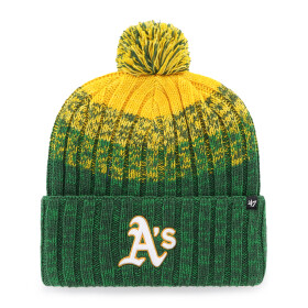 47 Brand Pánská zimní čepice Oakland Athletics MLB Cascade ’47 CUFF KNIT Dark Green