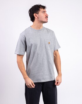 Tričko Carhartt WIP S/S Pocket T-Shirt Grey Heather
