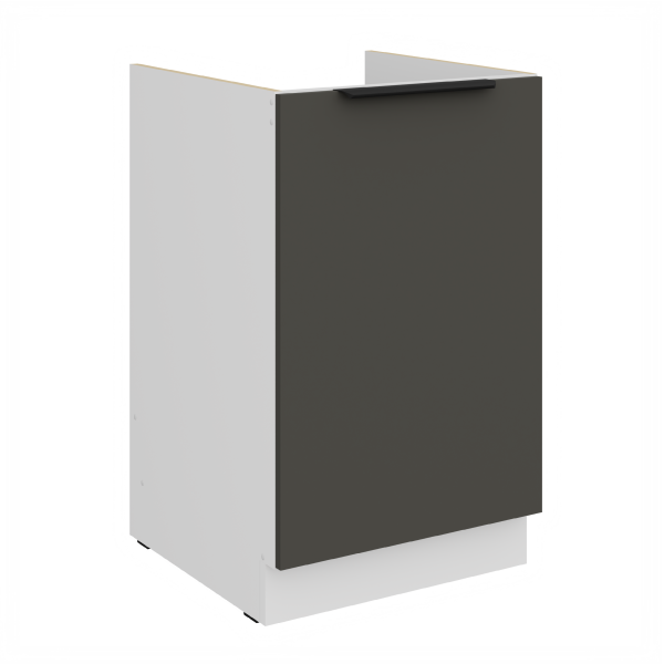 Spodní skříňka pod dřez Aria 50 ZL 1F BB Barva korpusu: Bílá, Barva dvířek: GR - Graphite AFM