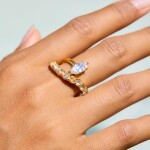 ELENYS Marquise Shine – pozlacený prsten 18K žluté zlato Velikost: 6 (EU: 51-53)
