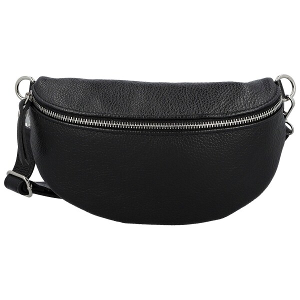 Módní dámská kožená ledvinka Sotiria, černá