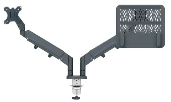 Leitz Ergo tmavě šedá / Rameno pro monitor a notebook / 17-32 palců / nosnost 18 kg / VESA 100x100 (65380089)