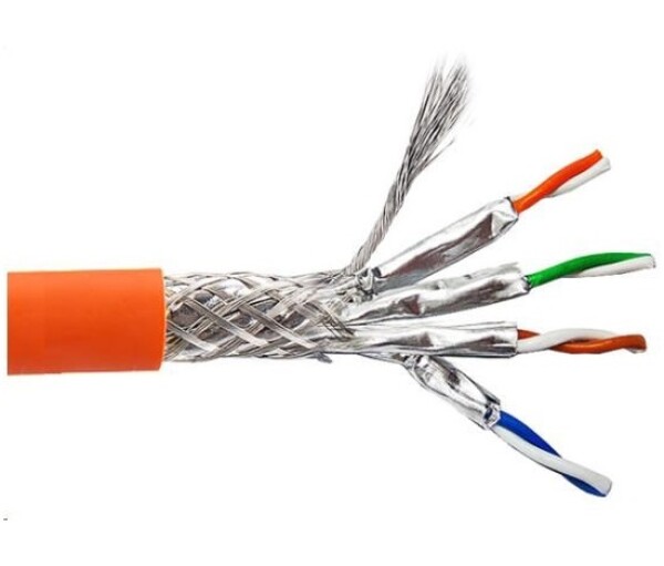 S/FTP kabel LEXI-Net, Cat6A, LS0H, B2ca-s1a,d0,a1, oranžový, 500m, cívka EDF_10102689