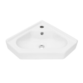 Rohové umyvadlo SAT B-Way 55x38,5 cm otvor pro baterii uprostřed SATBW5538 SATBW5538