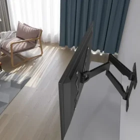 Hama Ultraslim černá / Nástěnný držák TV / pohyblivý / prodloužený / VESA 400x400 / 32-65" / 50 kg
