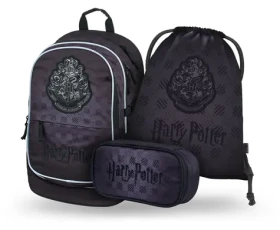 BAAGL SET 3 Core Harry Potter Bradavice černý: batoh, penál, sáček (A-35418)
