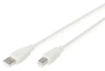 Digitus USB 2.0 kabel A-B béžový / Kabel / 1,8 m / USB 2.0 (AK-300105-018-E)