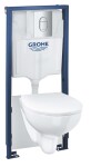 GROHE - Solido Set předstěnové instalace, klozetu Euro Ceramic a sedátka softclose, tlačítko Arena Cosmopolitan, chrom 39902000