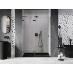 MEXEN/S - Lunar L sprchové dveře křídlové levé 135 cm, transparent, grafit metal 834L-135-000-95-00-L