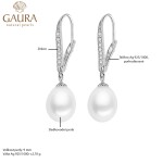 Stříbrné náušnice s bílou 9 mm perlou Claudia, stříbro 925/1000, Bílá