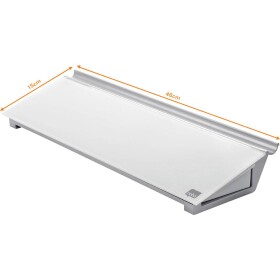 Nobo skleněná tabule pro poznámky Diamond Glass Memo Desktop (š x v) 458 mm x 60 mm briliantově bílá vč. odkládací misky , vč. fixů na tabuli