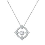 Stříbrný dvojitý náhrdelník Cristy 1 ct MOISSANITE + CERTIFIKÁT, Stříbrná 40 cm + 5 cm (prodloužení) certifikát GRA, hadřík na čištění stříbra, dárková krabička