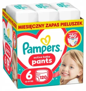 Pampers Active Baby (120 ks) / Pleny / Velikost 6 (13-19 kg)