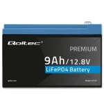 Qoltec baterie LiFePO4 12,8V 9Ah / Baterie / 115,2 Wh / BMS (53700)