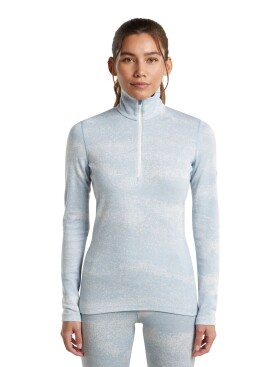 Dámské merino triko dlouhý rukáv ICEBREAKER Wmns Merino 260 Tech Vertex LS Half Zip Chillwave, Snow/Zinc Blue/J velikost: XL