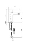 INVENA - Bidetová baterie SIROS CHROM BB-90-001-A