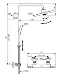 IDEAL STANDARD - CeraTherm Sprchový set s termostatem, průměr 26 cm, 2 proudy, chrom A7210AA