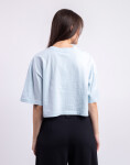 Tričko Organic Basics True Boxy Crop Tee Light Blue