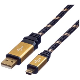 Roline USB kabel USB 2.0 USB-A zástrčka, USB Mini-B zástrčka 1.80 m vícebarevná stíněný 11.02.8822