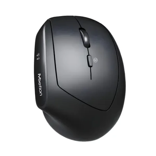 Meetion R390 černá / Ergonomická vertikální bezdrátová myš / 2400 DPI / 2.4GHz / 6 tlačítek (R390)